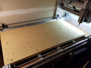 CNC Router Drilling Mounting Holes for Spoil Board