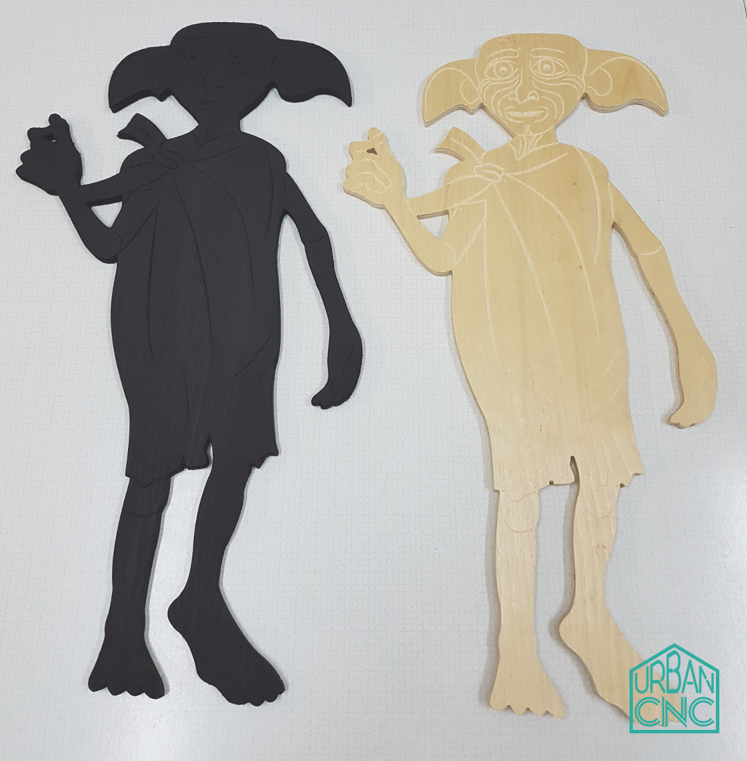 Wooded Dobby Cutout Engraved CNC